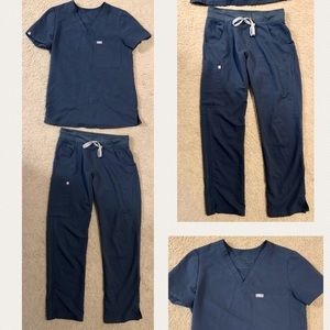 FIGS Caribbean blue scrub set